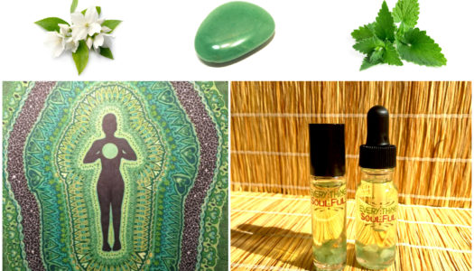 HEART Infused with Green Aventurine Crystal Aromatherapy Potion
